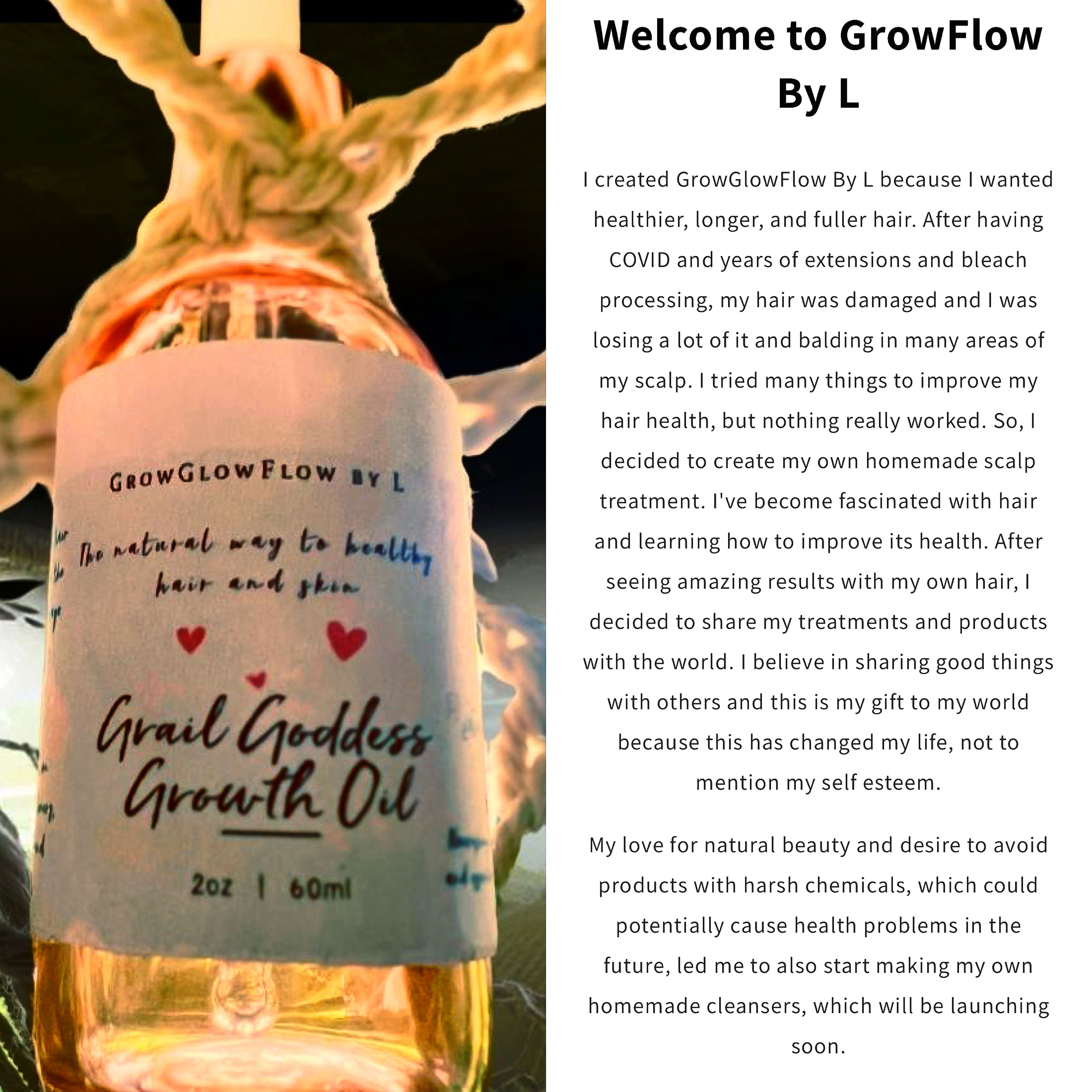 Grail Goddess with Hair Oil Applicator – GrowGlowFlow By L